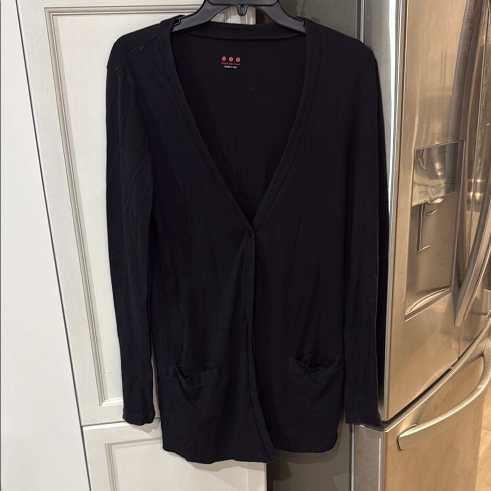 Three Dots Black Cardigan Sweater